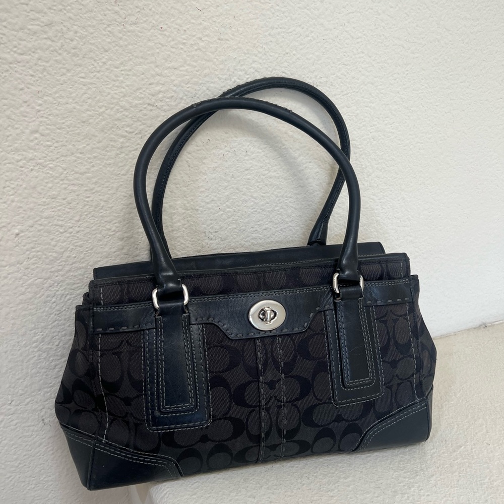 Coach Black and Gray Shoulder Bag